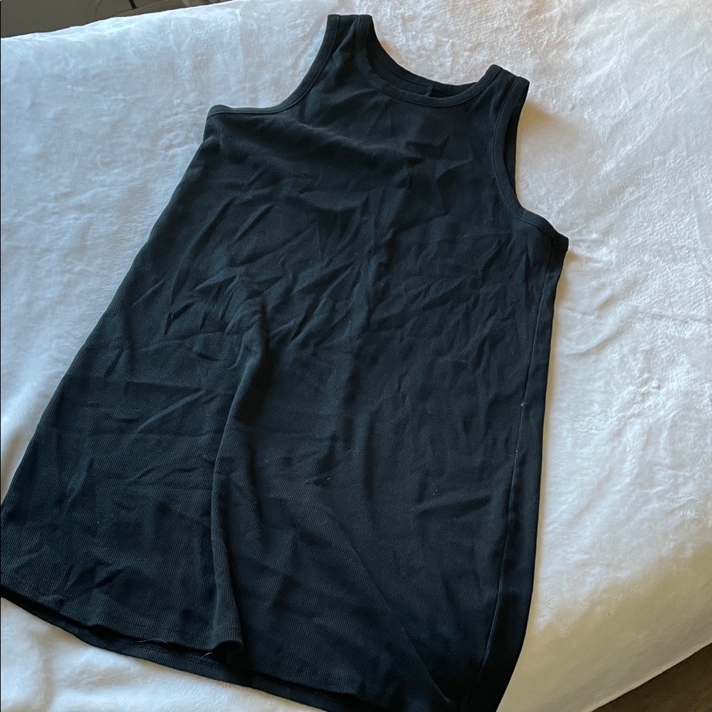 a new day Black Ribbed Short Dress